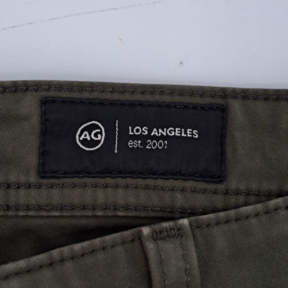 Adriano Goldschmied Everett Slim Straight Pants Mens 35x34 Italian Olive Green - Picture 3 of 12